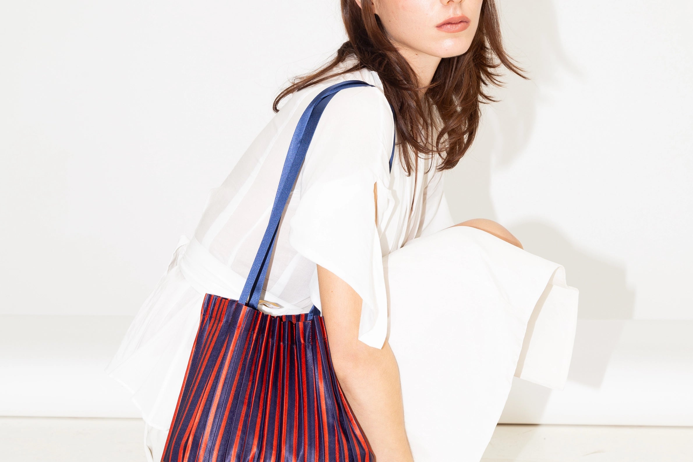 Pleated Tote Bag
