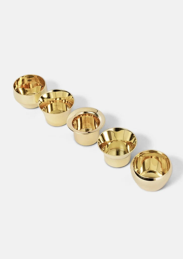 Kin Brass Candleholders - Set of 5