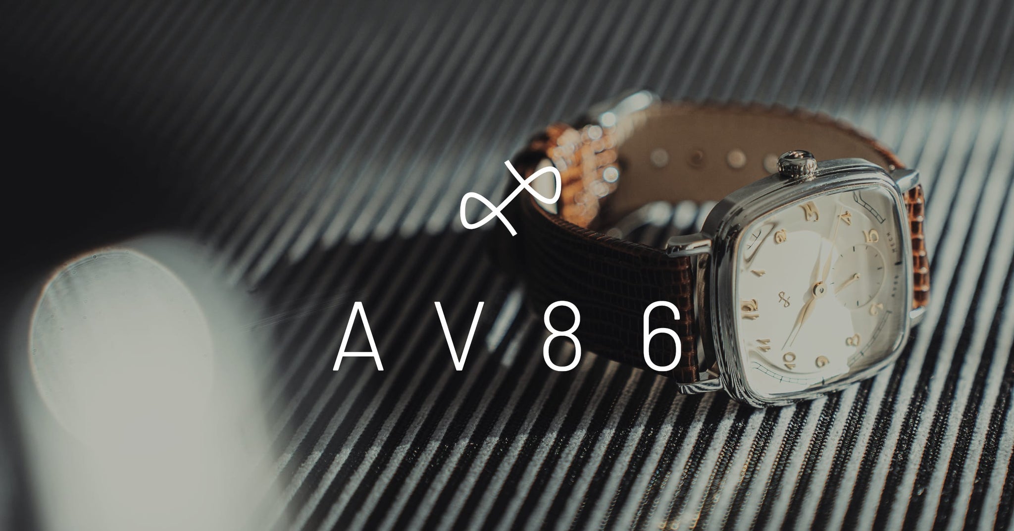 AV86 vintage-inspired watch on a leather strap