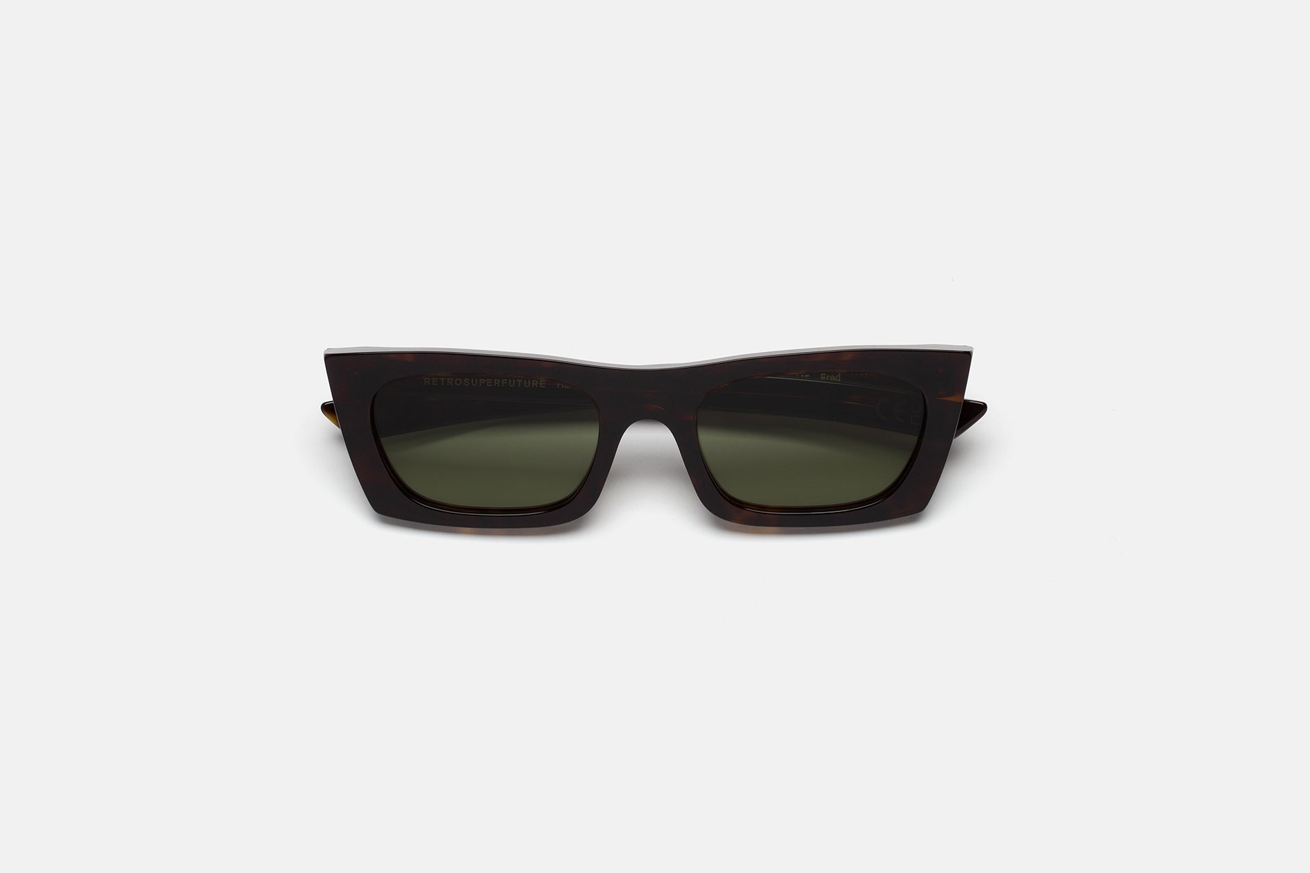 Fred 2.0 in 3627 dark Havana acetate with bottle green Zeiss lenses, front view