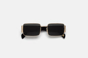 RETROSUPERFUTURE Z in Black Tas, gold metal rims with black acetate temples