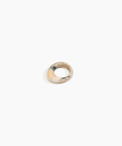 Slate Ring Narrow in Sandy Pearl by Dinosaur Designs, hand-cast resin