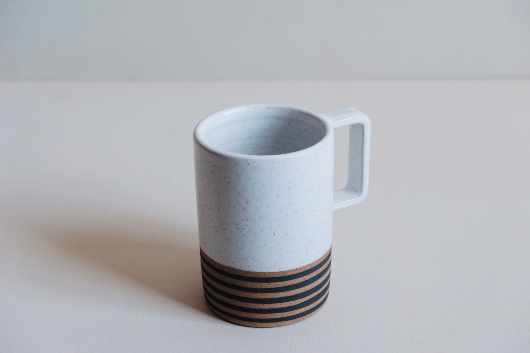 Wolf Ceramics Big Daddy Mug in Black Striped