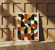 Detail of the Kiln No. 03 print showing the interlocking quarter-circle geometry