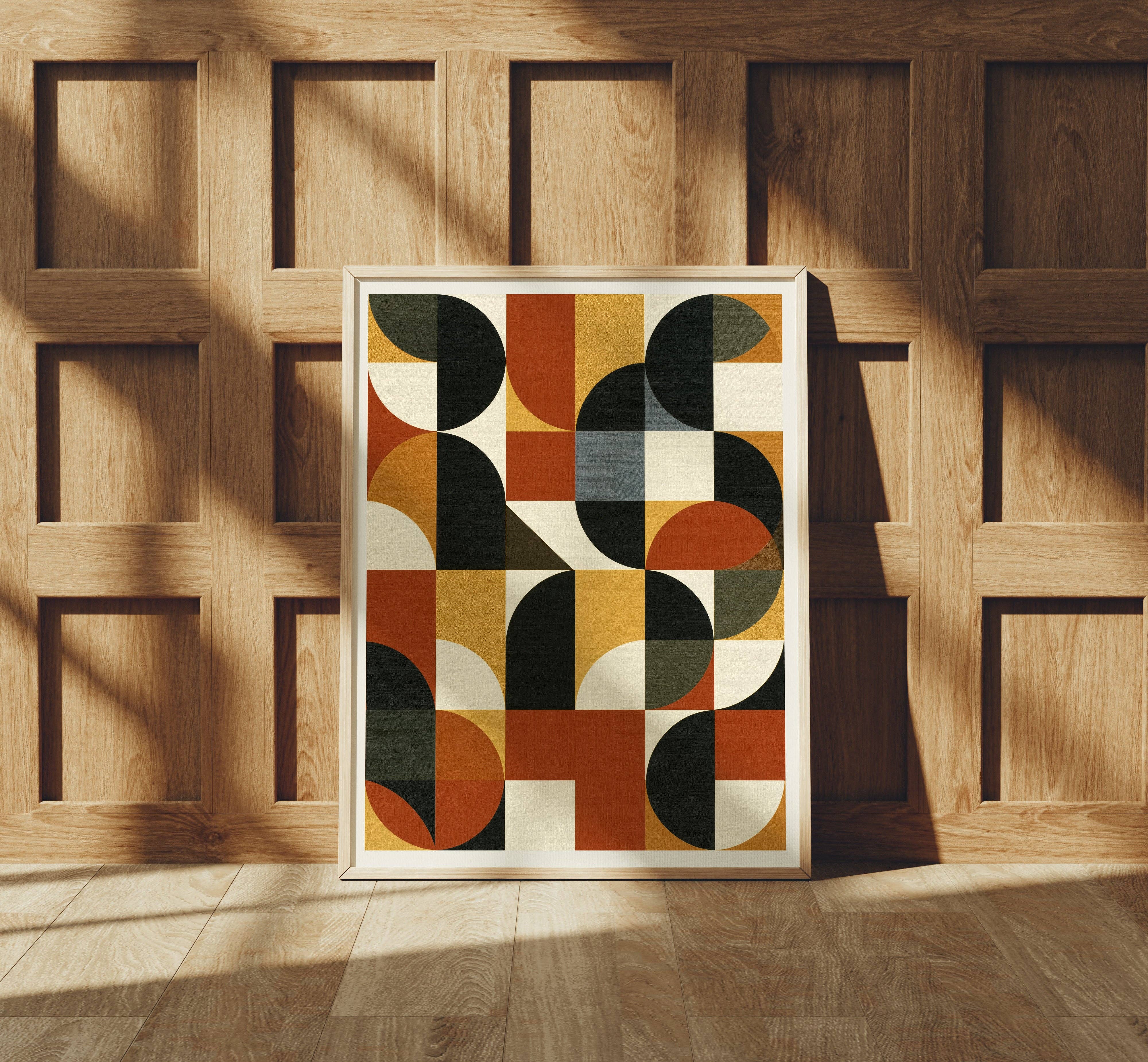 Detail of the Kiln No. 03 print showing the interlocking quarter-circle geometry