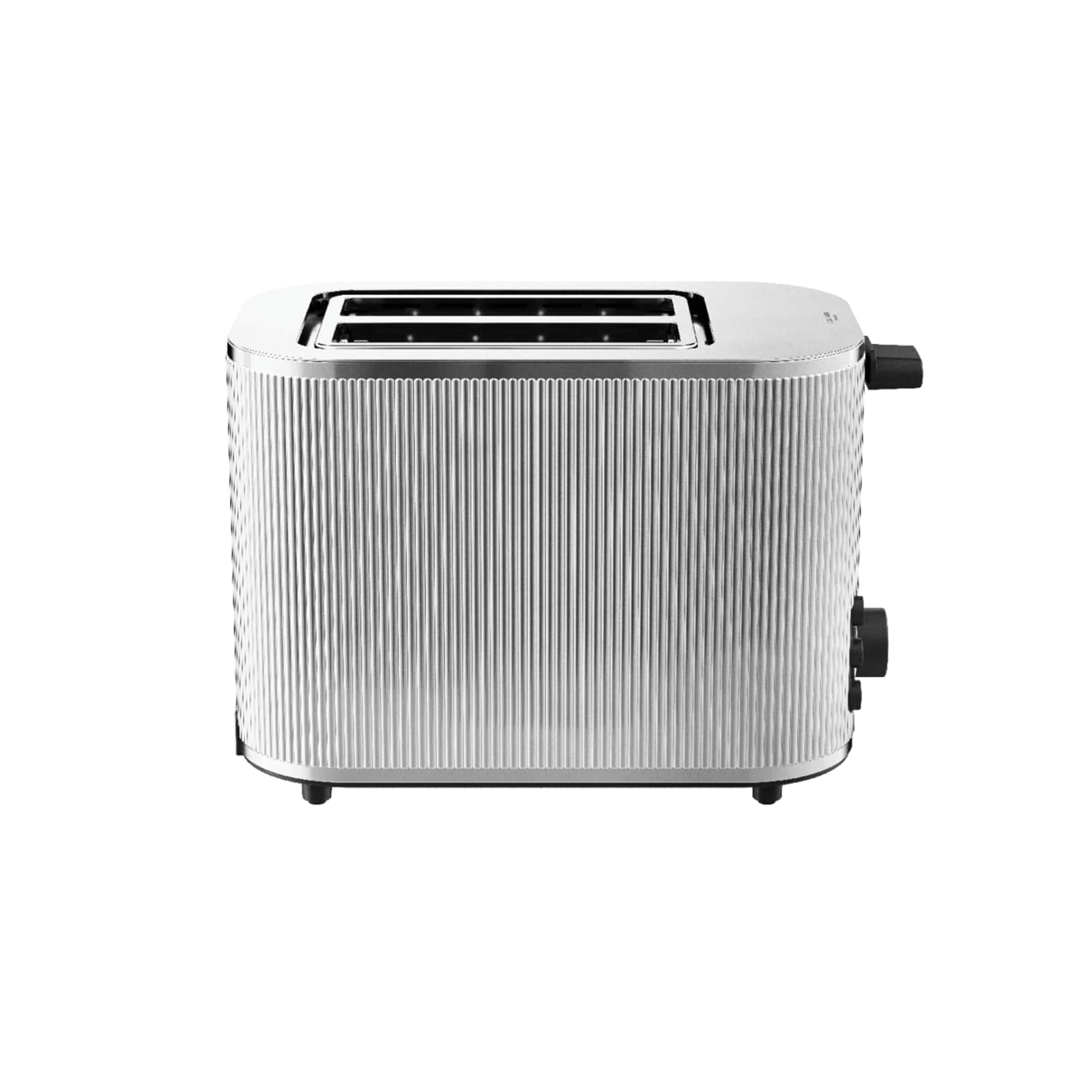 Bernadotte Toaster in Polished Steel shown from an angle