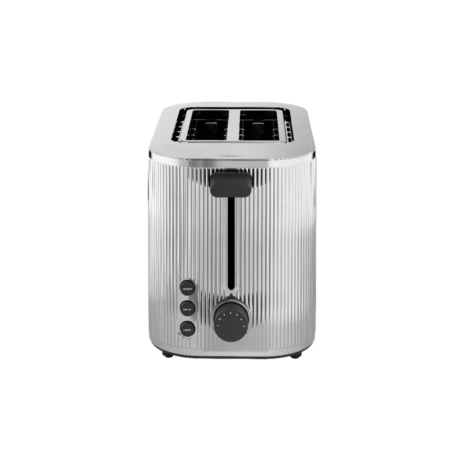 Bernadotte Toaster in Polished Steel shown from a fourth angle