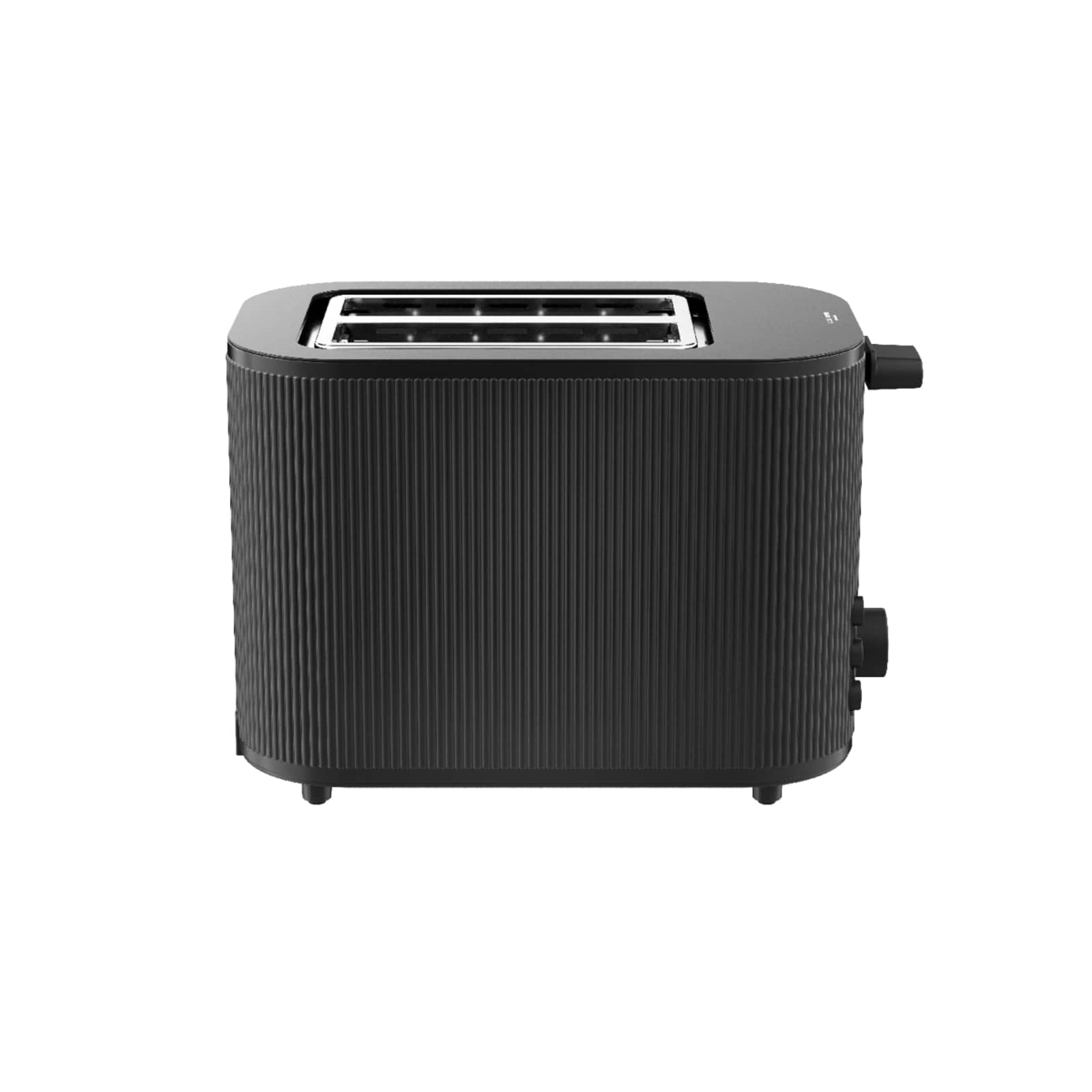Bernadotte Toaster in Black Matte shown from an angle