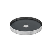Georg Jensen Bernadotte Wine Coaster in mirror polished stainless steel with grooved edges