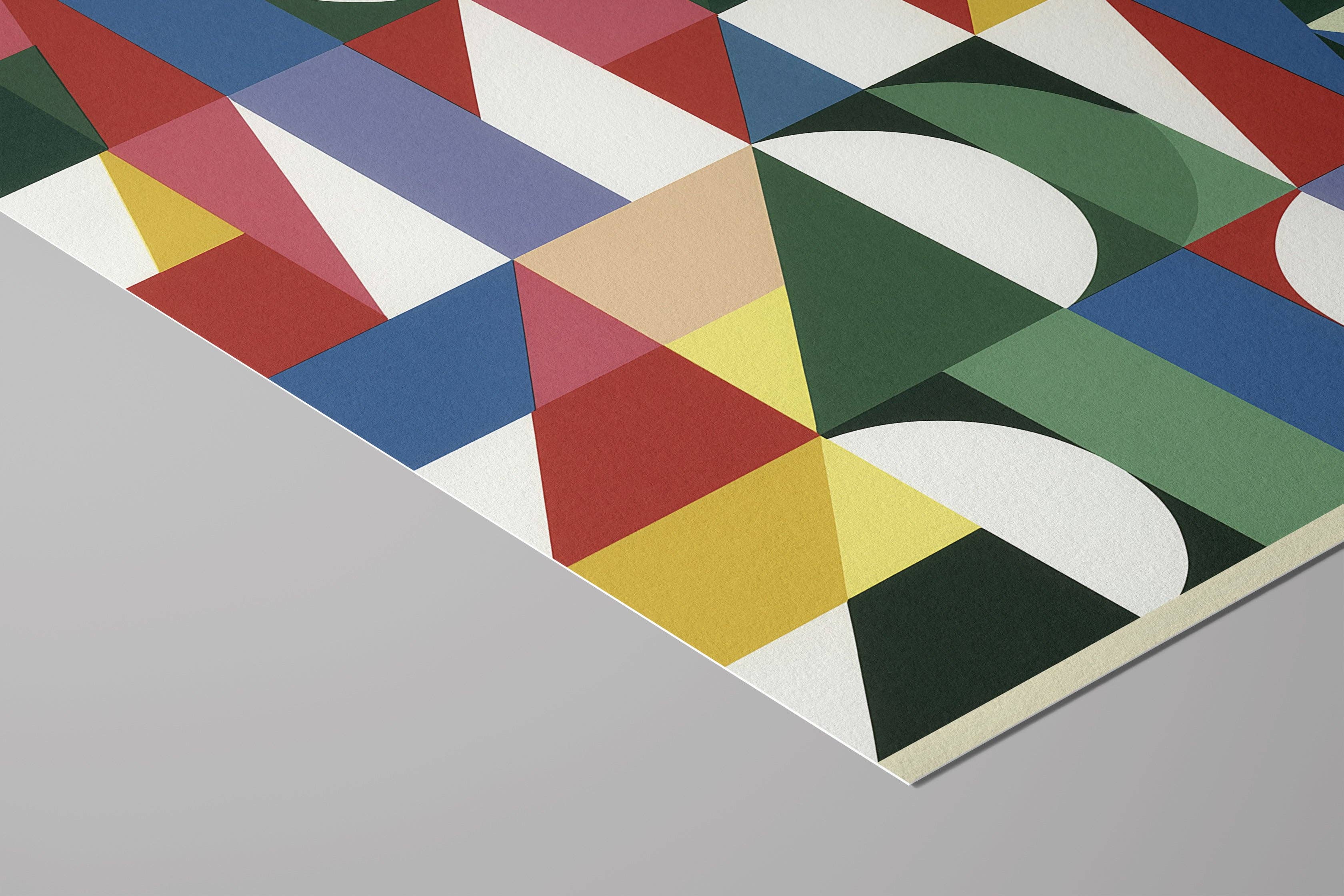 Detail of the Construct No. 05 print showing the overlapping triangular geometry