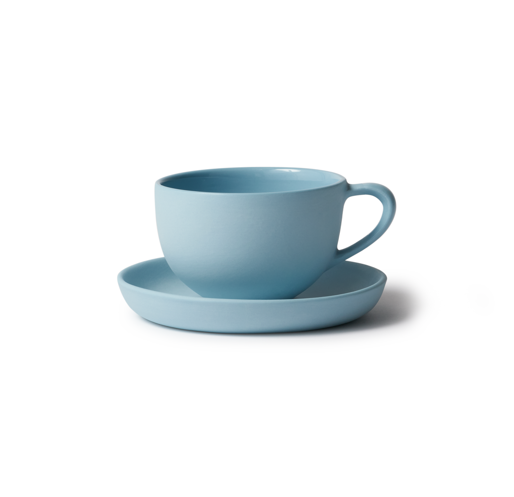 Tea Cup & Saucer Round - Duck Egg