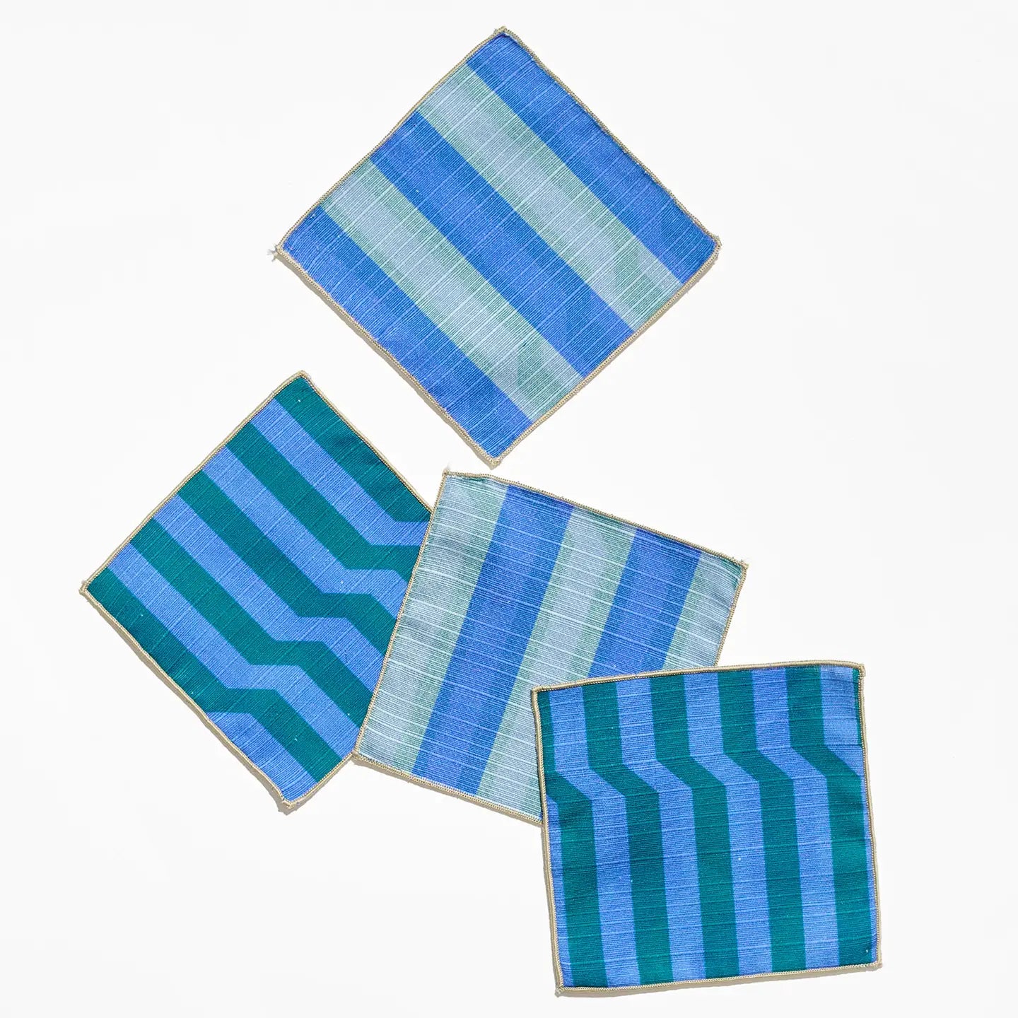 Stripe Cocktail Napkins - Marine