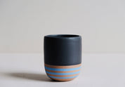 Wolf Ceramics Wolf Cup in Blue Stripe