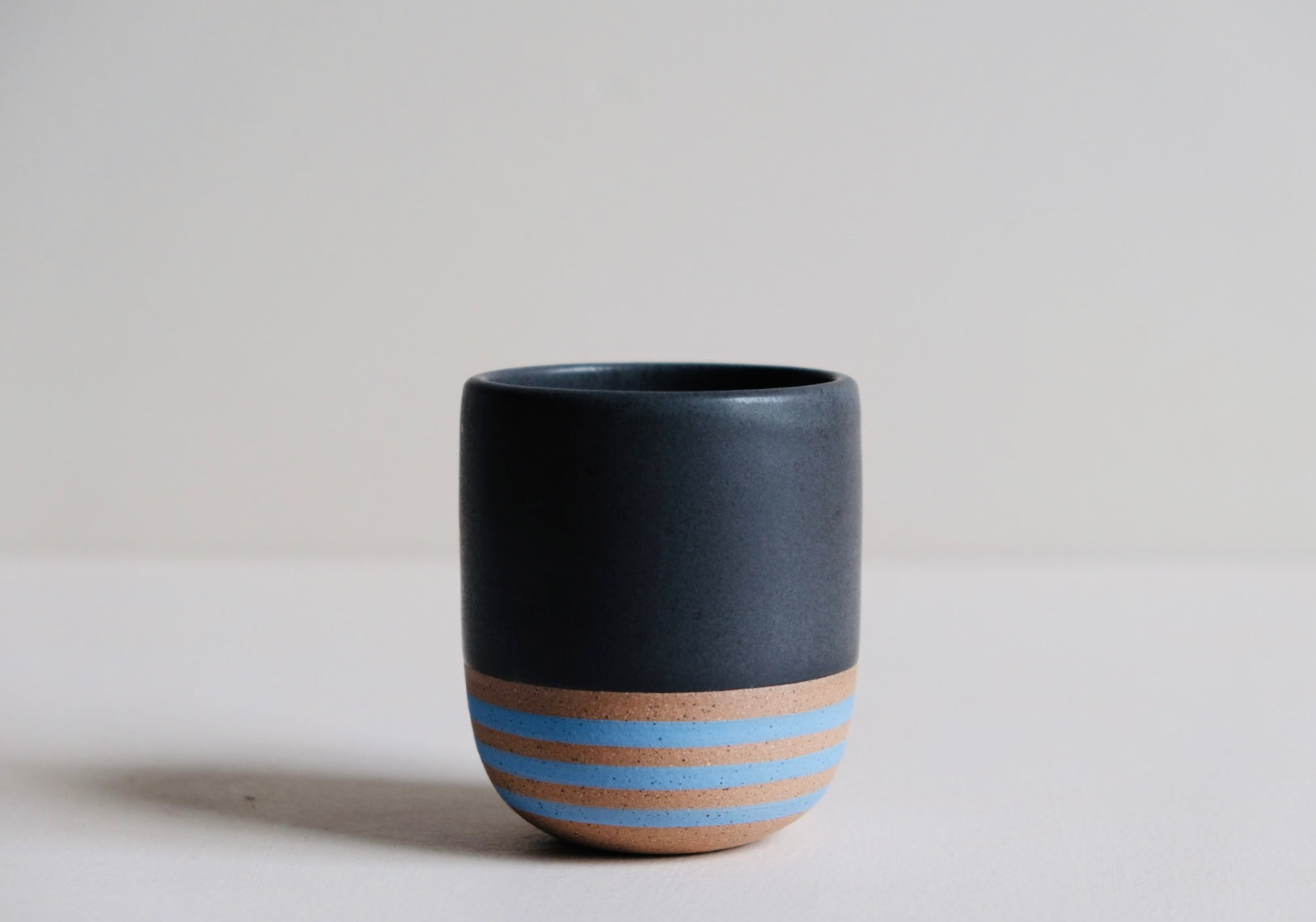 Wolf Ceramics Wolf Cup in Blue Stripe