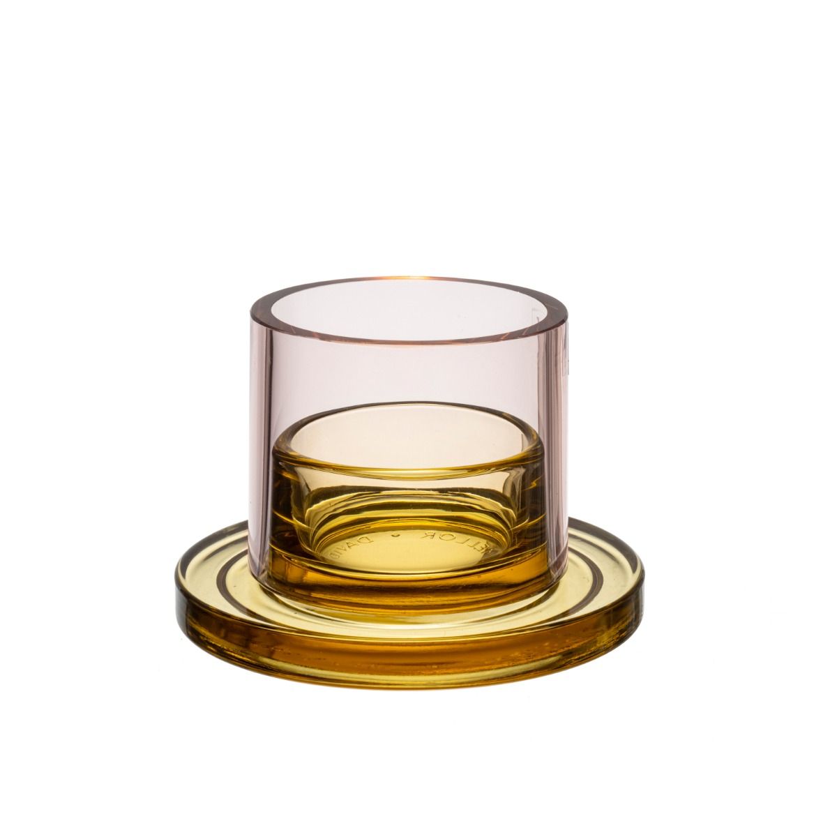 Collar Candleholder - Amber/Pink