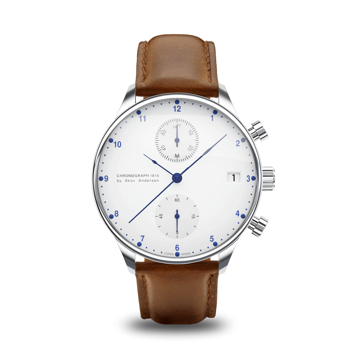 1815 Chronograph Steel White, front view
