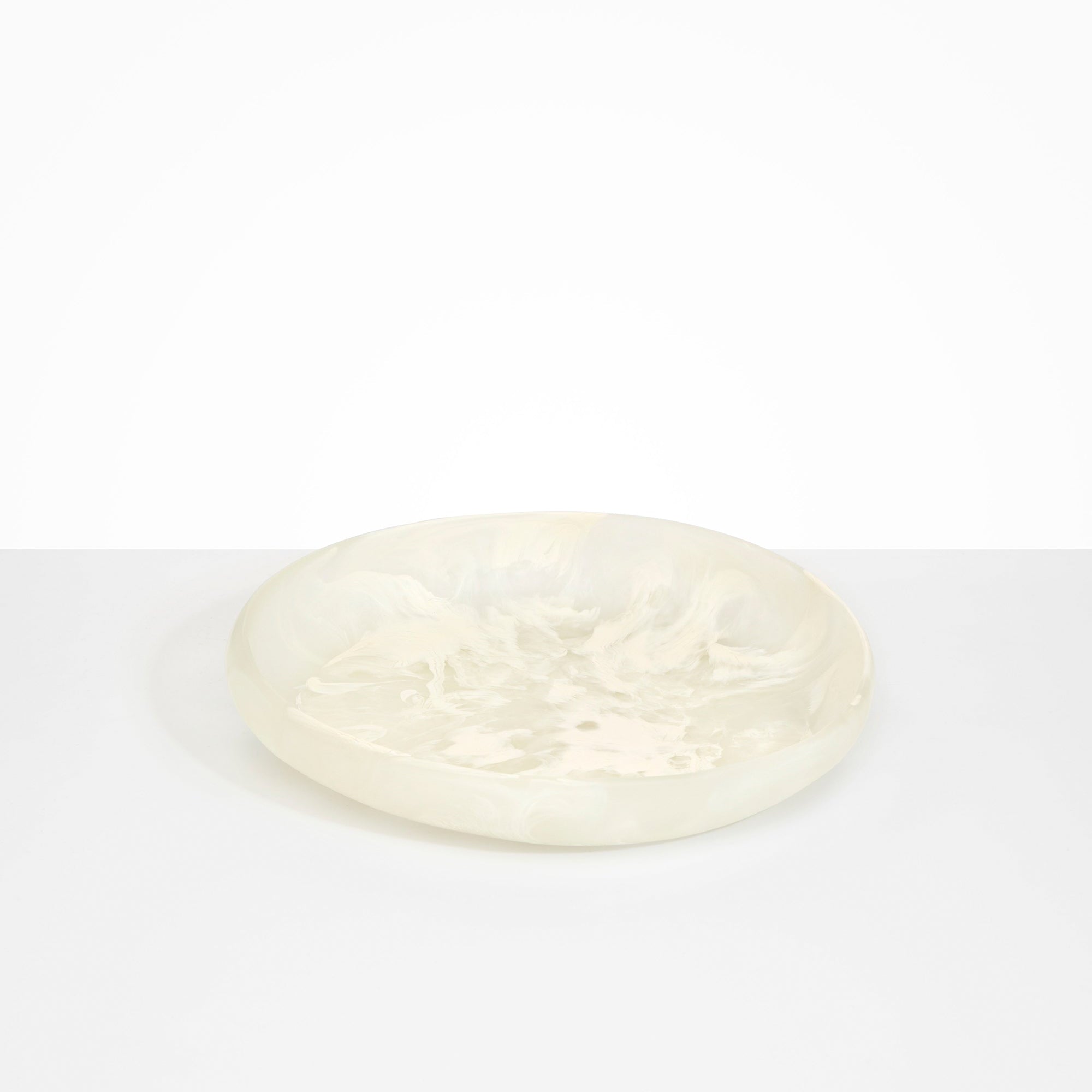 Large Earth Bowl in Chalk Swirl by Dinosaur Designs, hand-cast resin