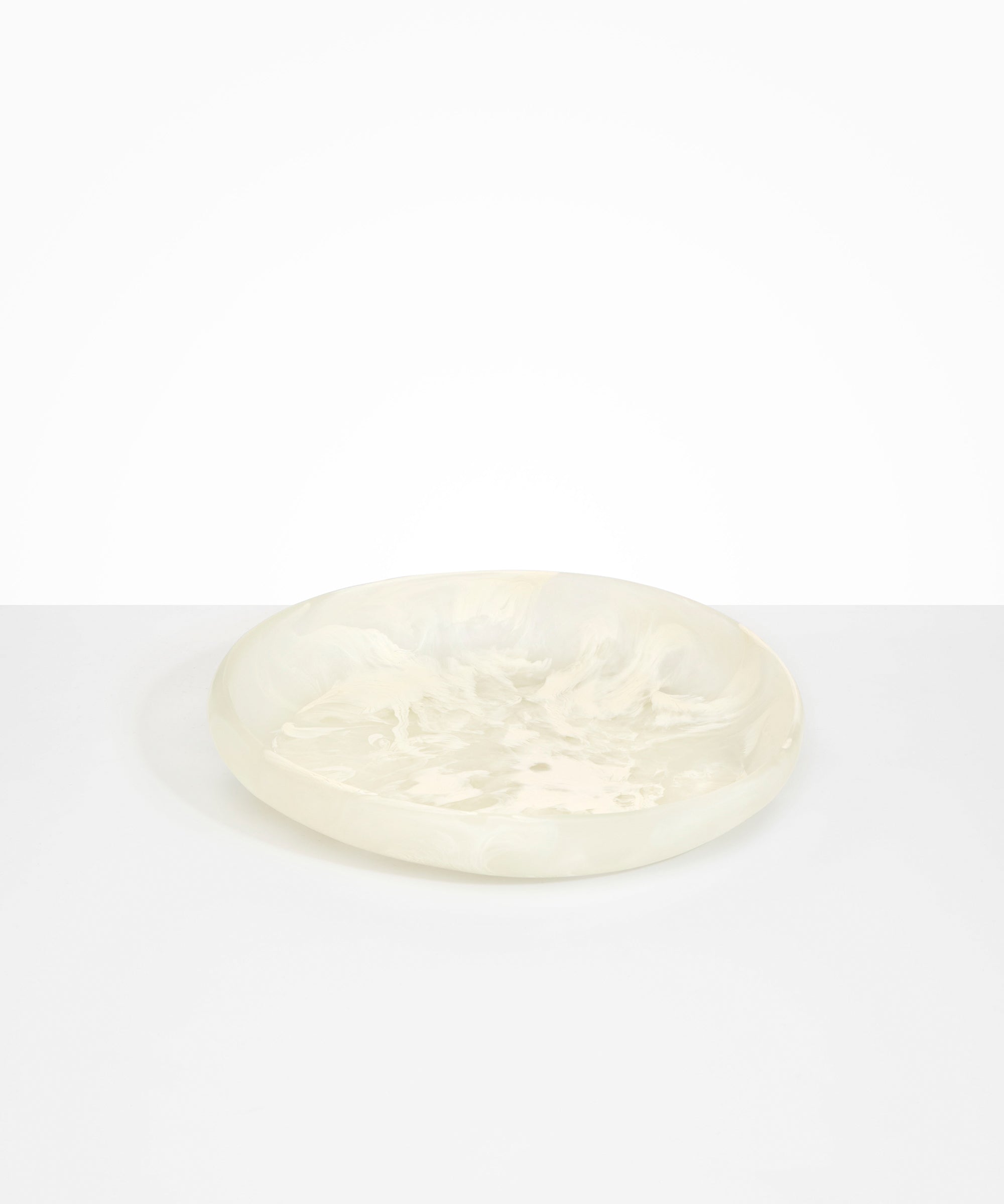 Large Earth Bowl in Chalk Swirl by Dinosaur Designs, hand-cast resin
