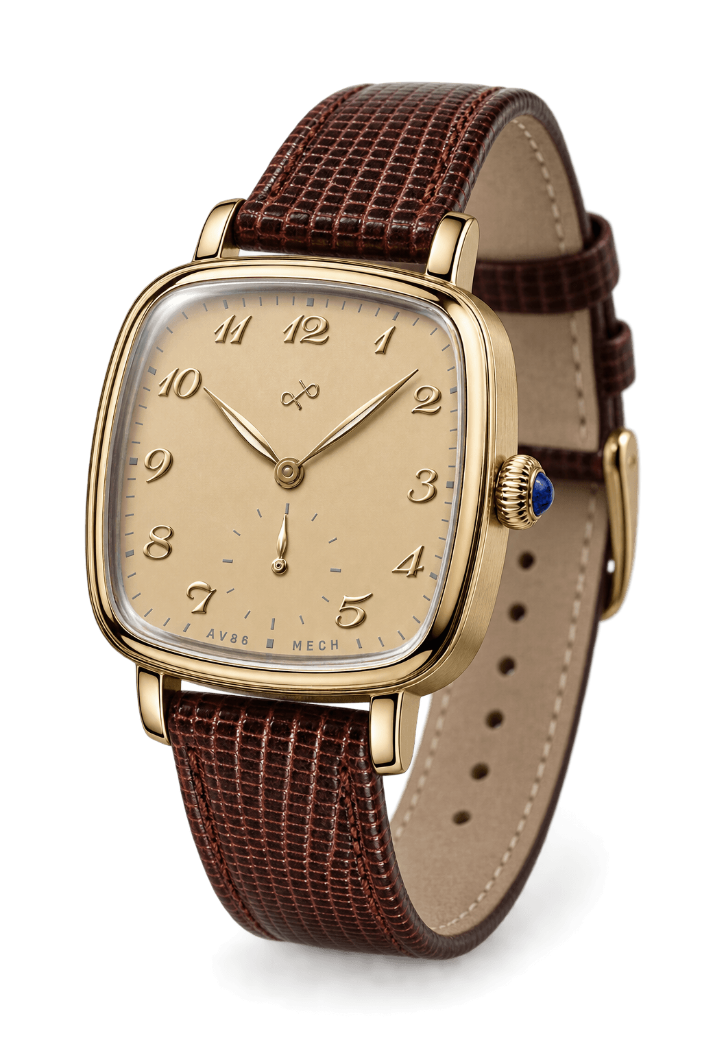 1954 Capri Mechanical Gold Vintage Cream, case detail