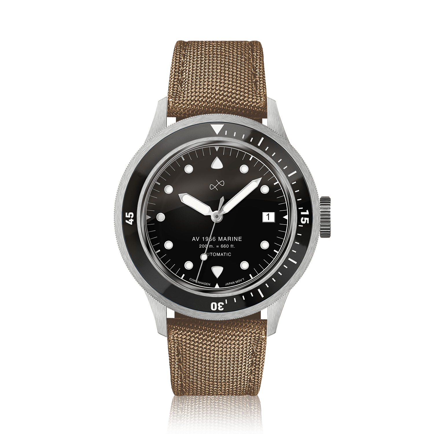 AV86 1956 Marine Automatic in Steel with black dial