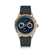 AV86 1968 Moonphase in Rose Gold with dark blue guilloche dial