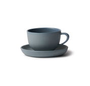 Tea Cup & Saucer Round - Steel