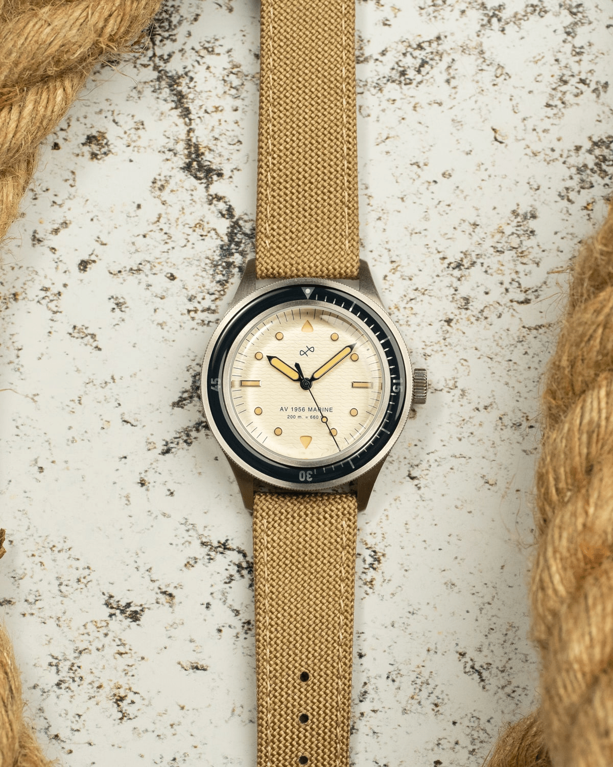 1956 Marine Navy & Off White, lifestyle