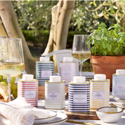 Stripes Organic Garlic Olive Oil detail