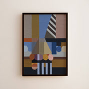 Corner detail of the Woven Perspectives No. 05 print showing the textured cotton rag paper