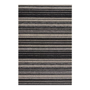 Echo Stripe Shag in Shadow by Chilewich, woven shag floor mat