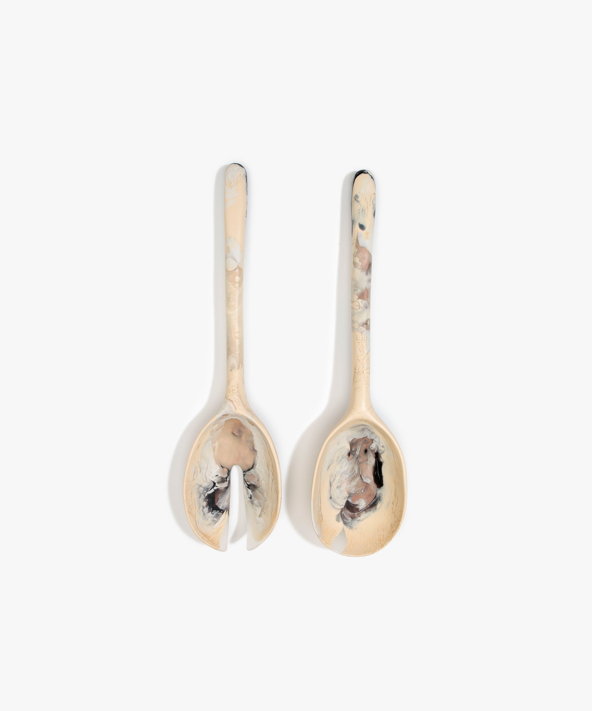 Long Stone Servers in Sandy Pearl by Dinosaur Designs, hand-cast resin