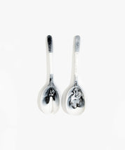 Long Stone Servers in White Marble by Dinosaur Designs, hand-cast resin