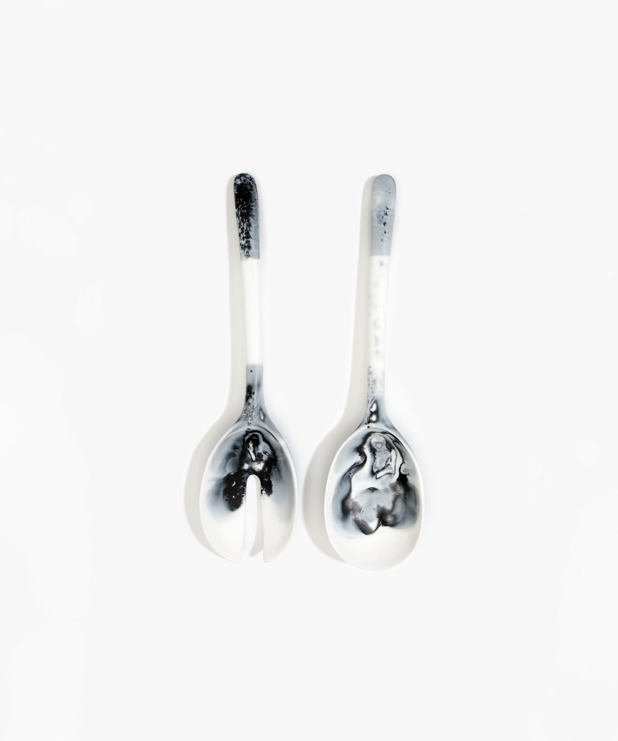 Long Stone Servers in White Marble by Dinosaur Designs, hand-cast resin
