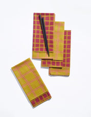 Grid Dinner Napkins - Martini