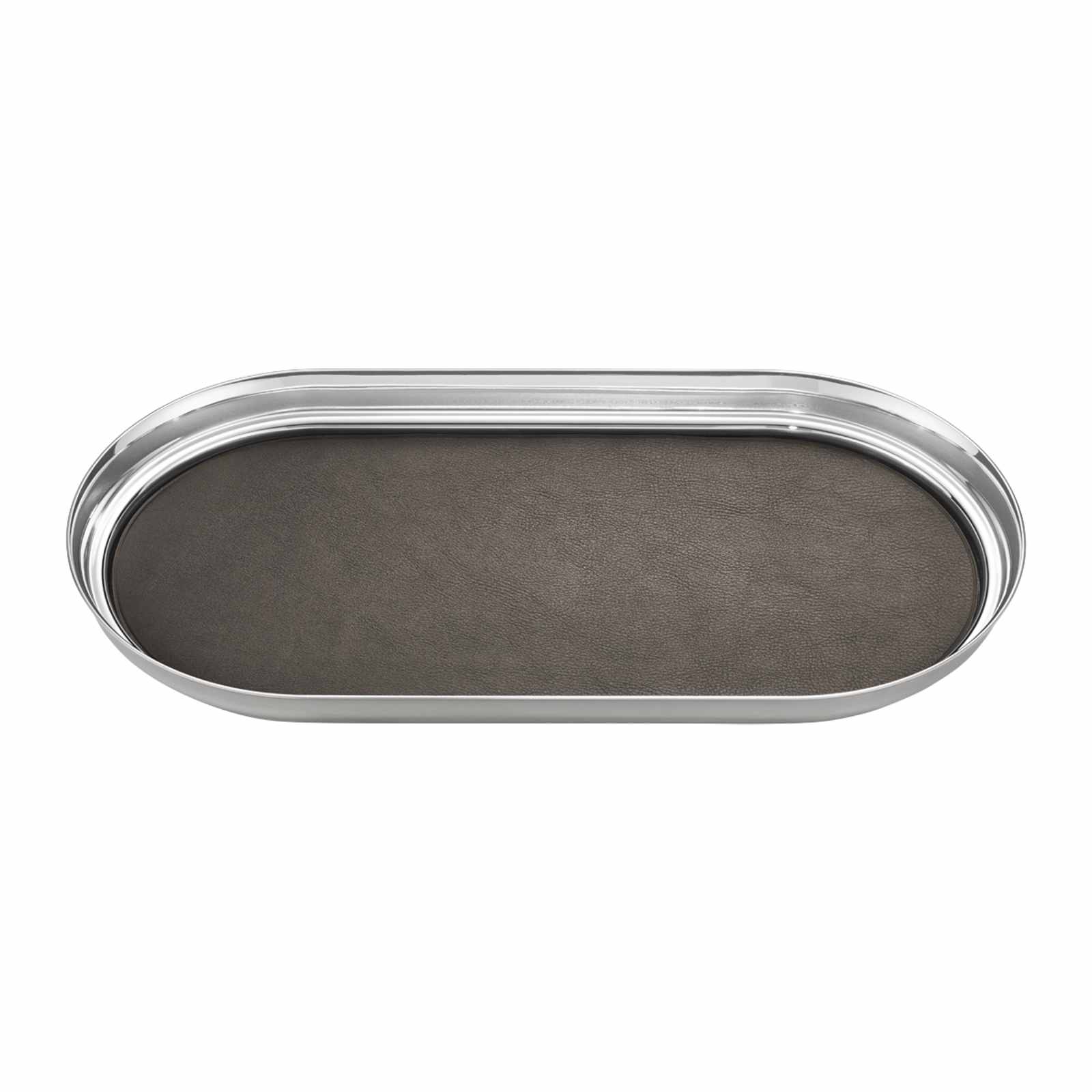Georg Jensen Manhattan Tray in stainless steel with leather