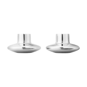 Koppel Candleholders, set of 2, by Georg Jensen, stainless steel