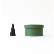 Field Kit The Forest cone incense, green tin with a black cone