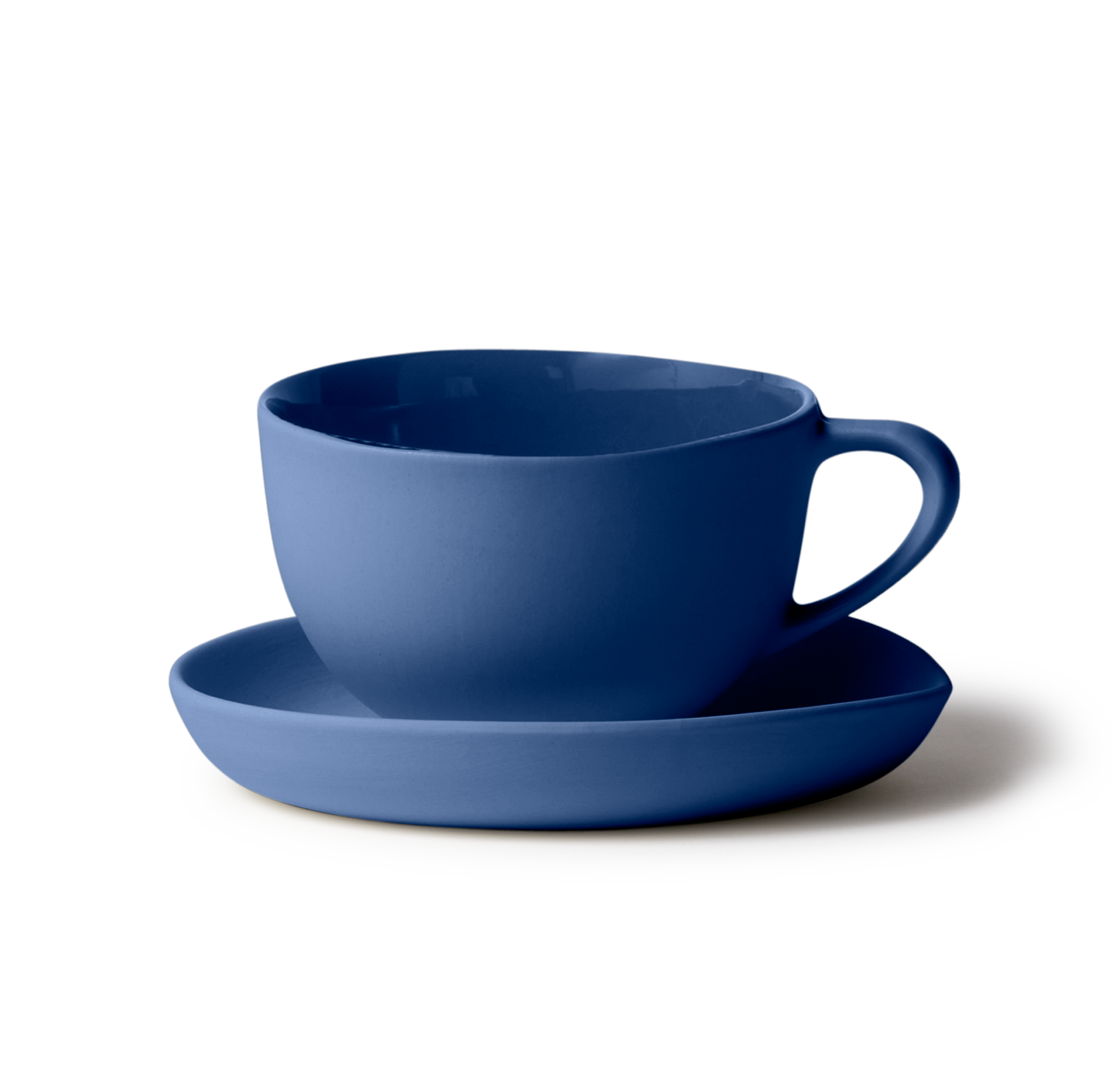 Tea Cup & Saucer Round - Ink