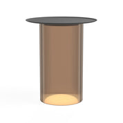 Carousel Floor lamp, bronze diffuser with black tray