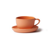 Tea Cup & Saucer Round - Orange