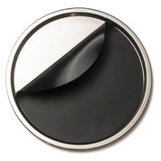 Stainless Steel Round Tray with Mat - mat peeled
