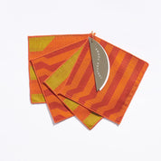 Stripe Cocktail Napkins - Vermillion