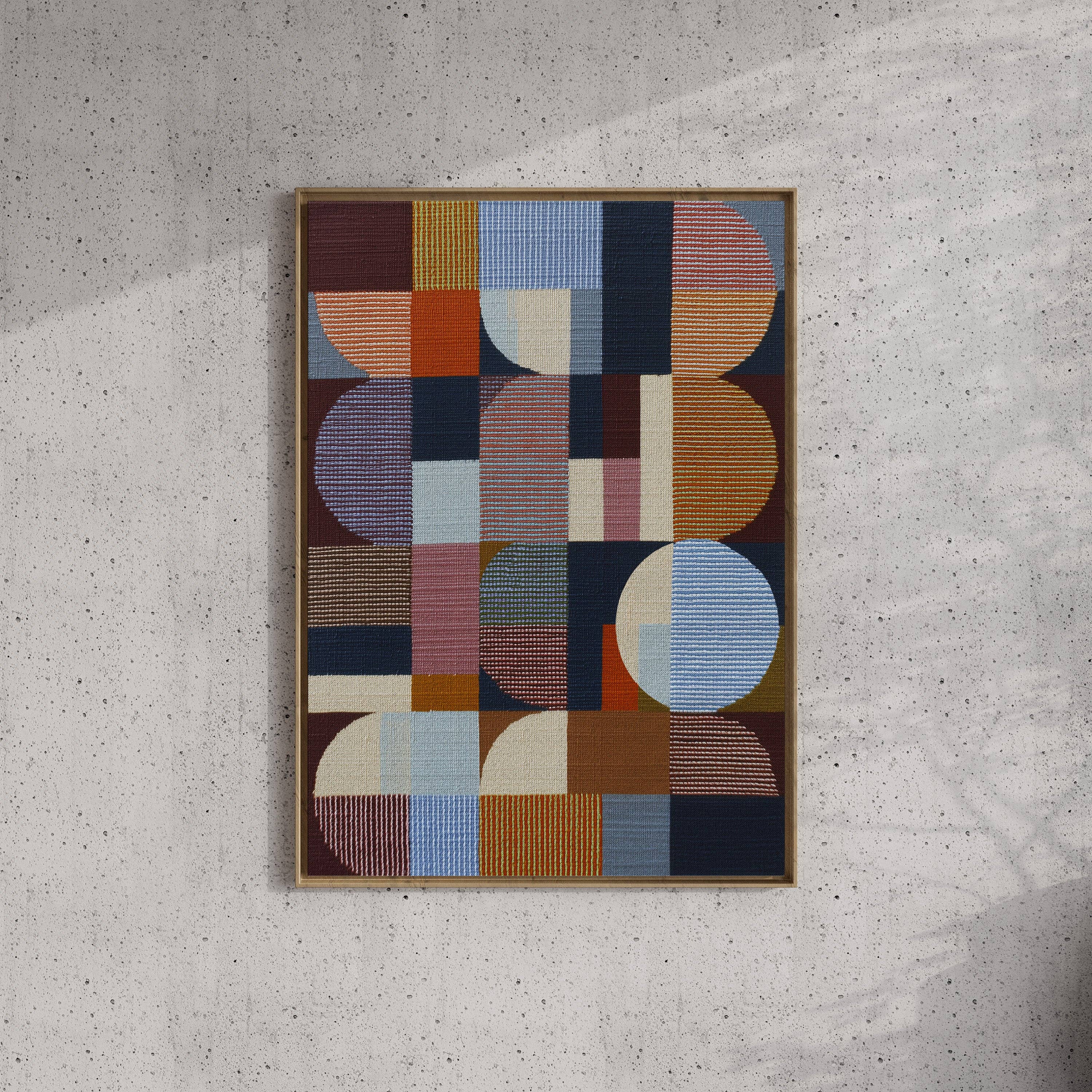 Detail of the Woven Perspectives No. 18 print showing the intersecting curved forms