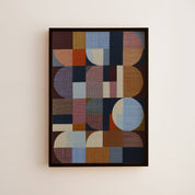 Corner detail of the Woven Perspectives No. 18 print showing the textured cotton rag paper