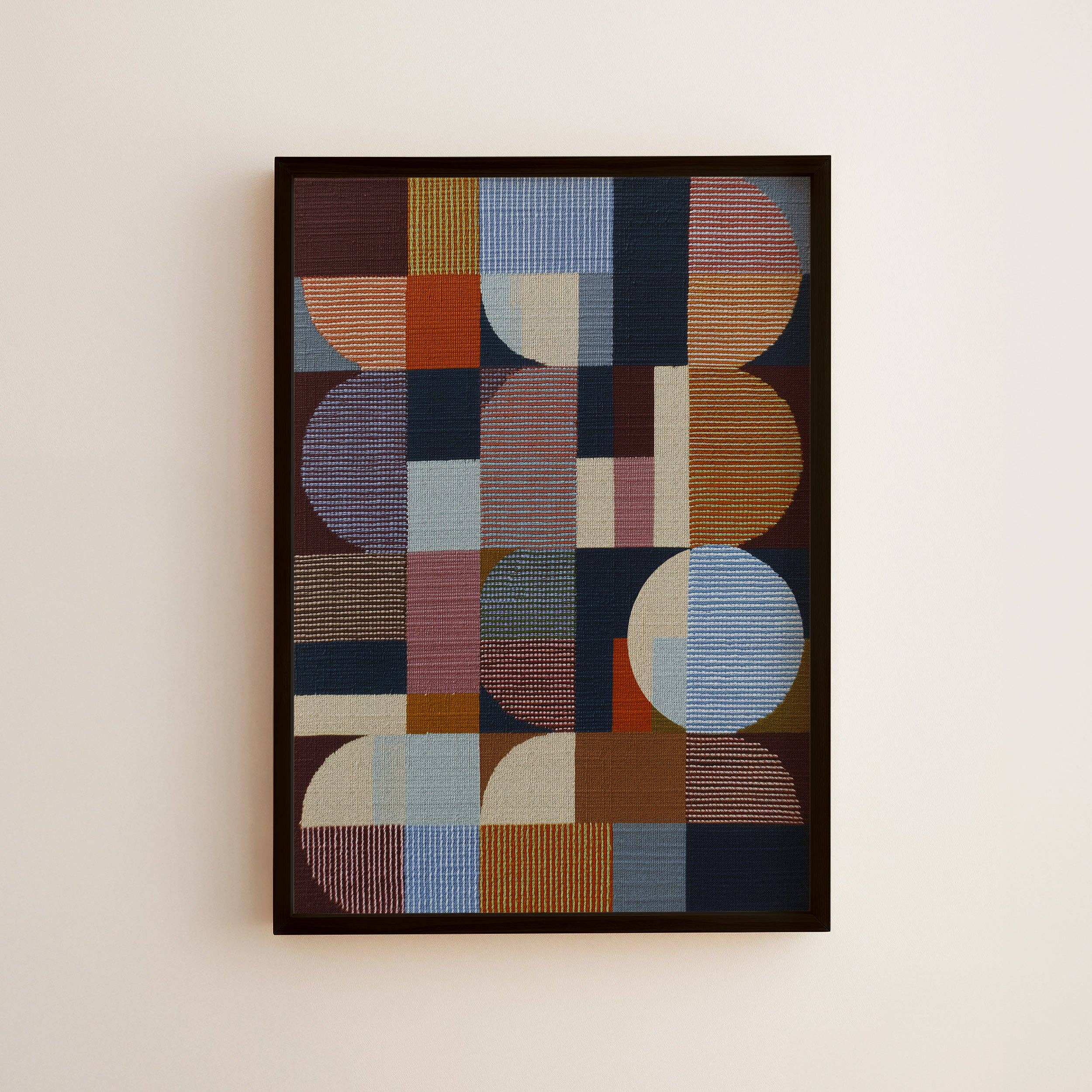 Corner detail of the Woven Perspectives No. 18 print showing the textured cotton rag paper