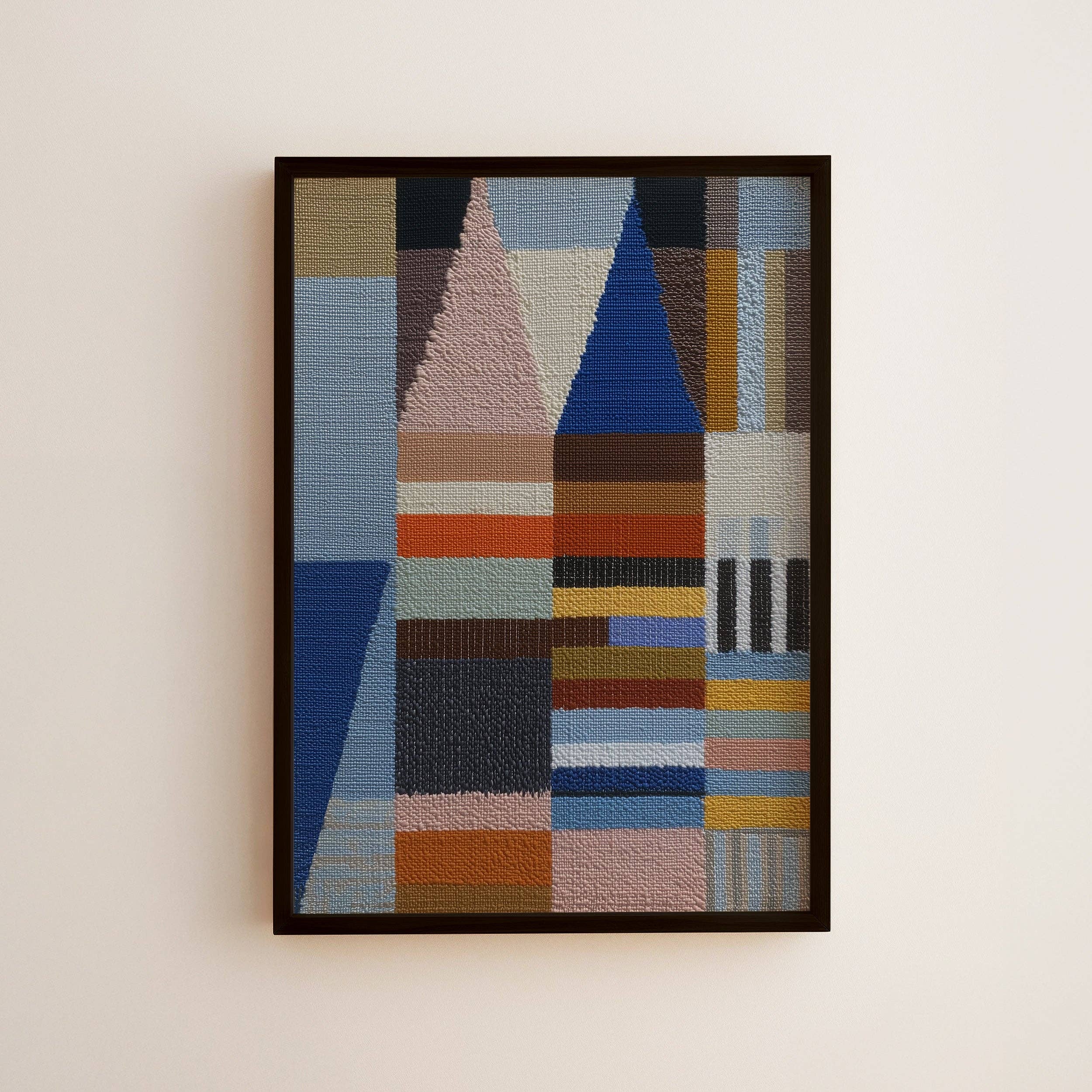 Corner detail of the Woven Perspectives No. 04 print showing the textured cotton rag paper