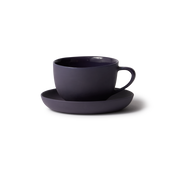 Tea Cup & Saucer Round - Plum