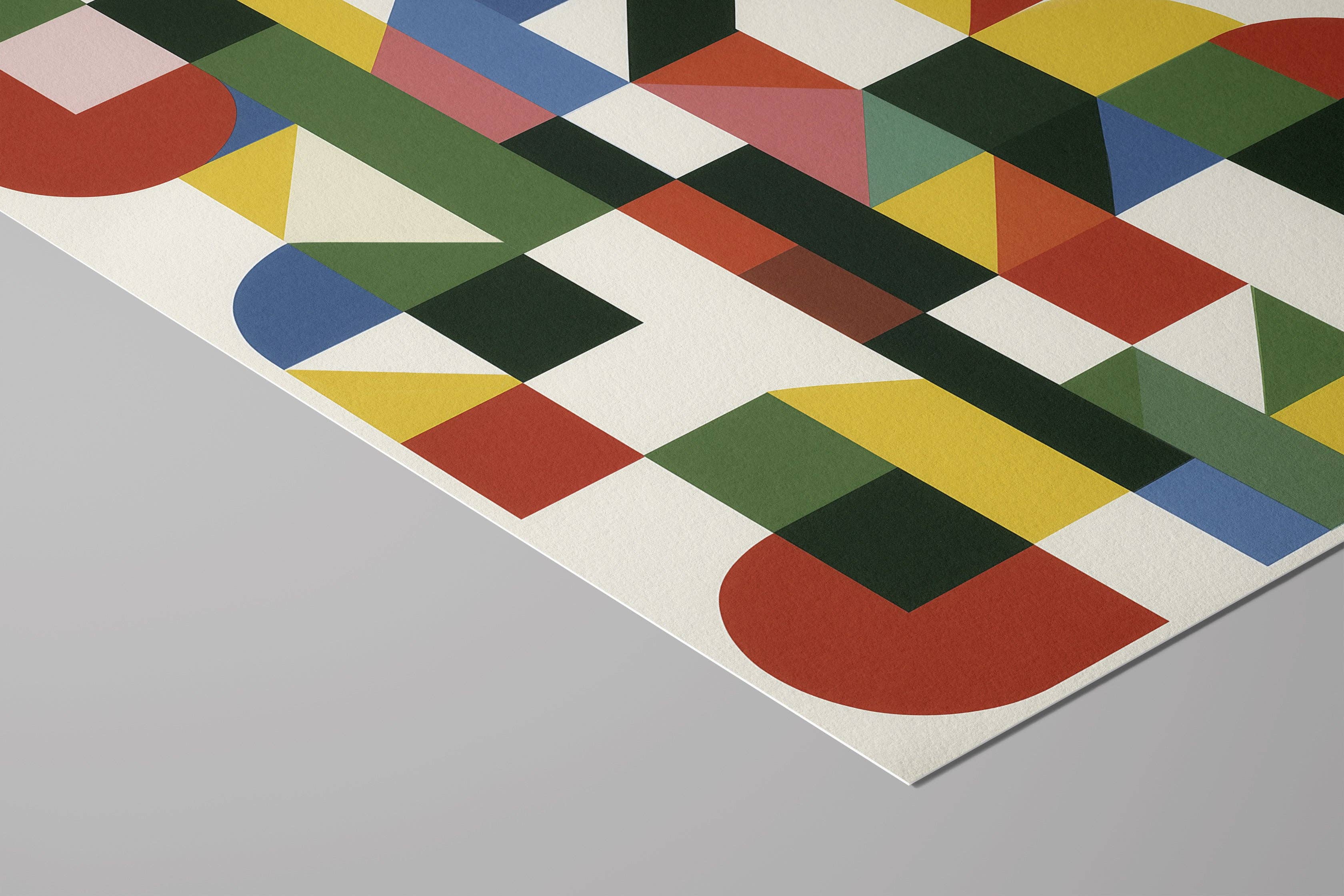 Detail of the Construct No. 04 print showing the kaleidoscopic geometry
