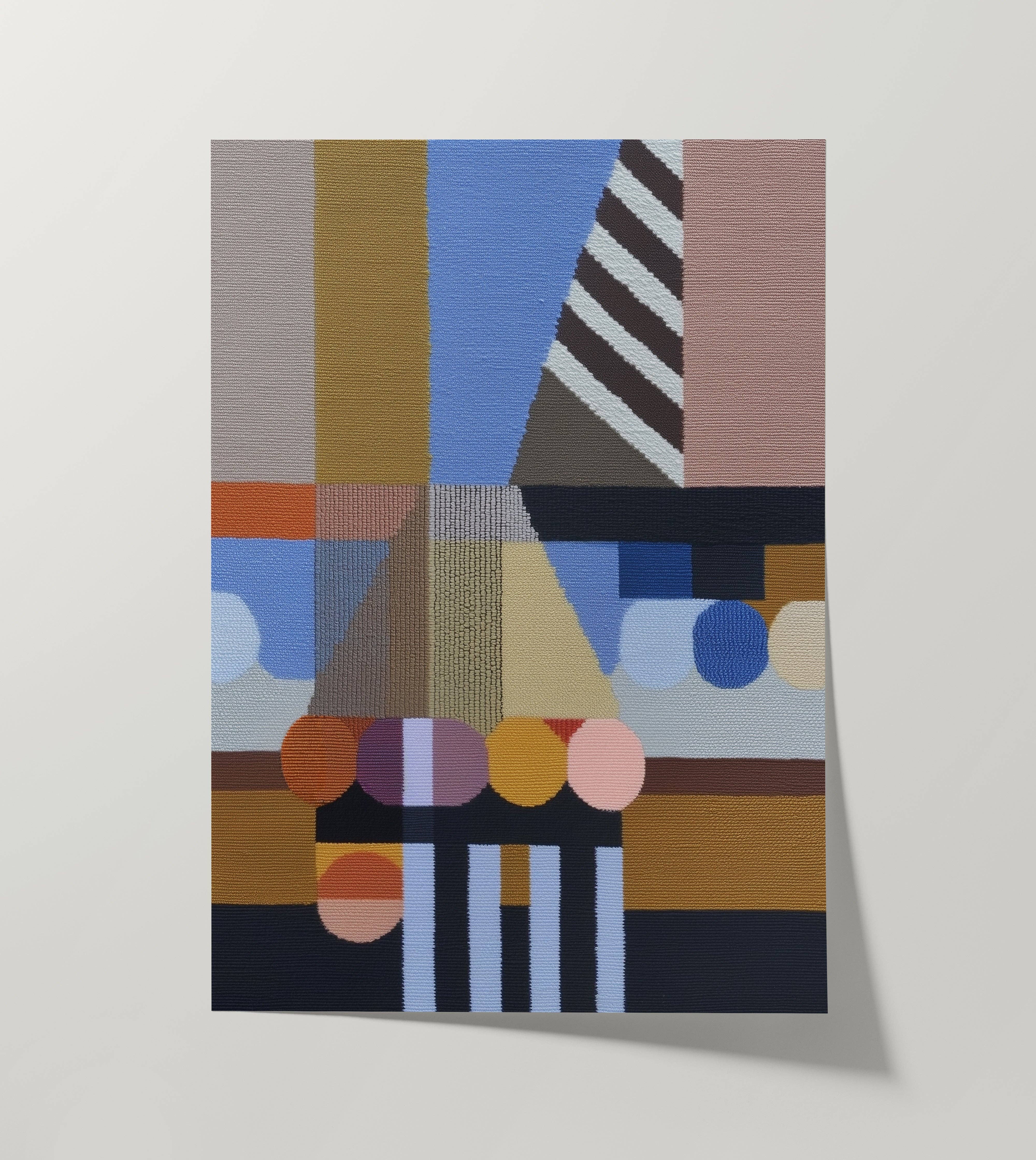 Woven Perspectives No. 05 framed and hung on a wall
