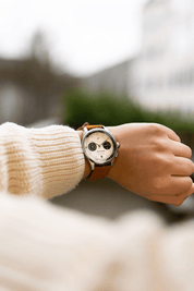 1934 Telechron on wrist outdoors